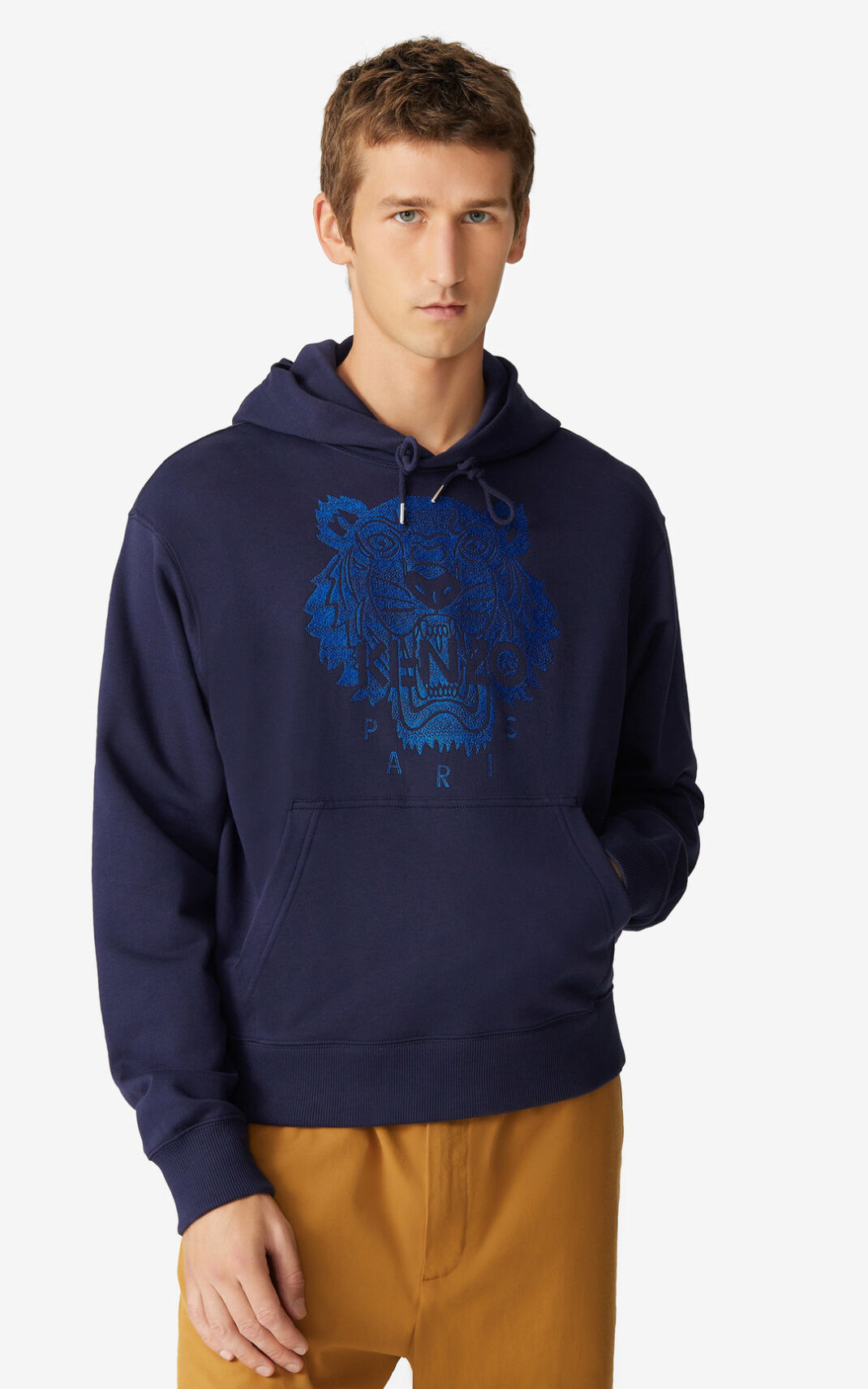 Kenzo Tiger Hoodie Navy Blue For Mens 7380LMXBS